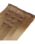 ENVY Clip-In Extension Sahara, side view showing clip placement and hair length