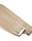 ENVY Ultra Thin Tape Extension Champagne, alternate angle showing tape attachment and hair flow