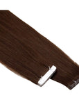 ENVY Ultra Thin Tape Extension Choco Brownie, alternate angle showing tape attachment and hair flow