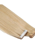ENVY Ultra Thin Tape Extension Corn Silk, alternate angle showing tape attachment and hair flow