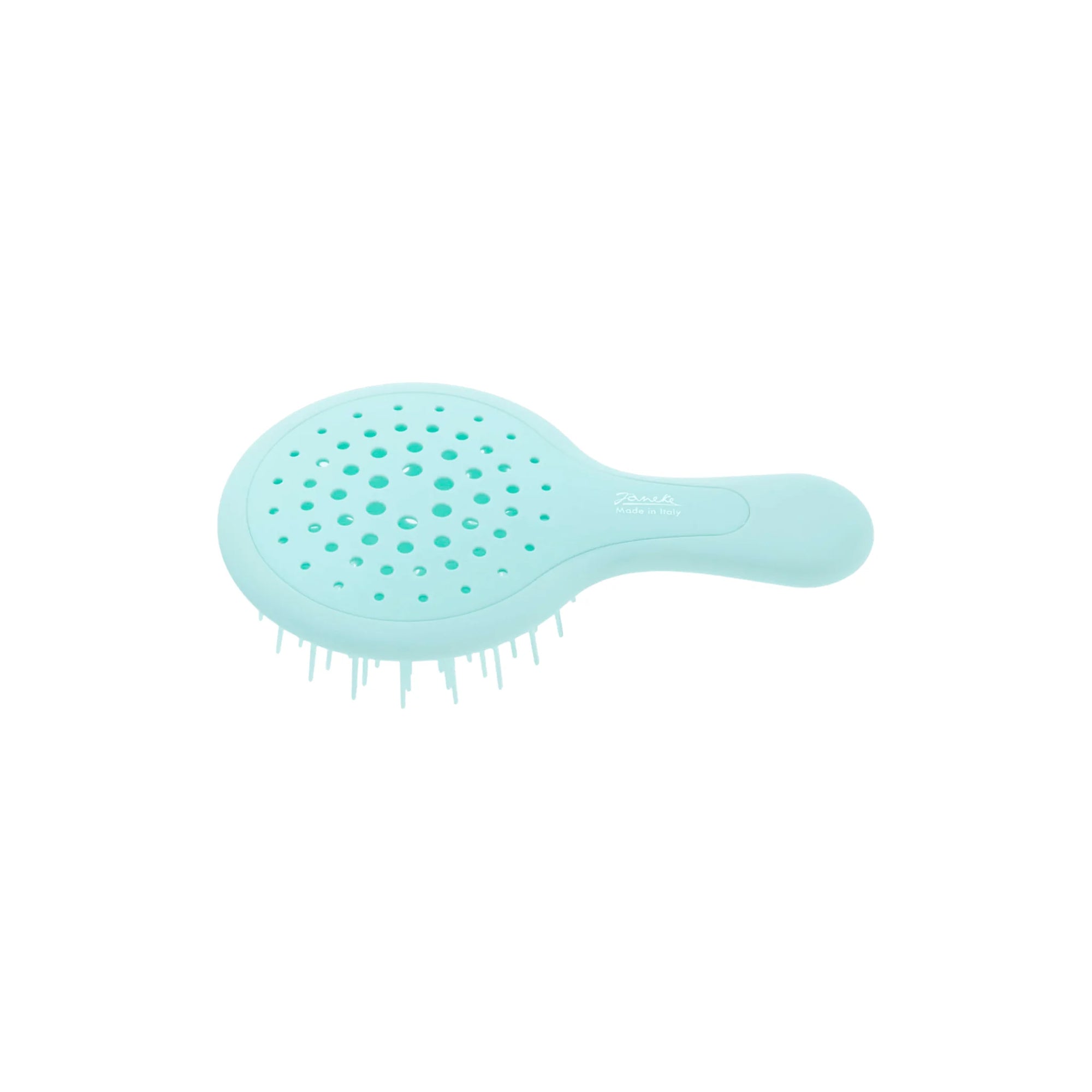 Janeke Mini Superbrush Turquoise, compact vented detangling hairbrush in Cyprus at WOOP