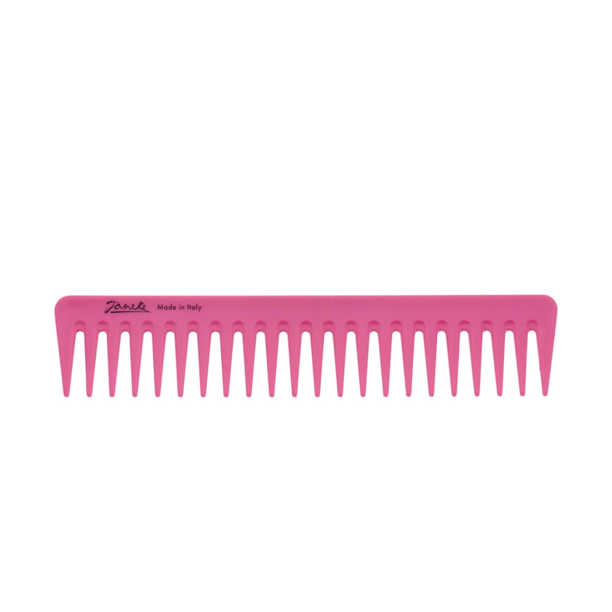 Janeke Supercomb Pink Fluo, wide-tooth styling comb in Cyprus at WOOP