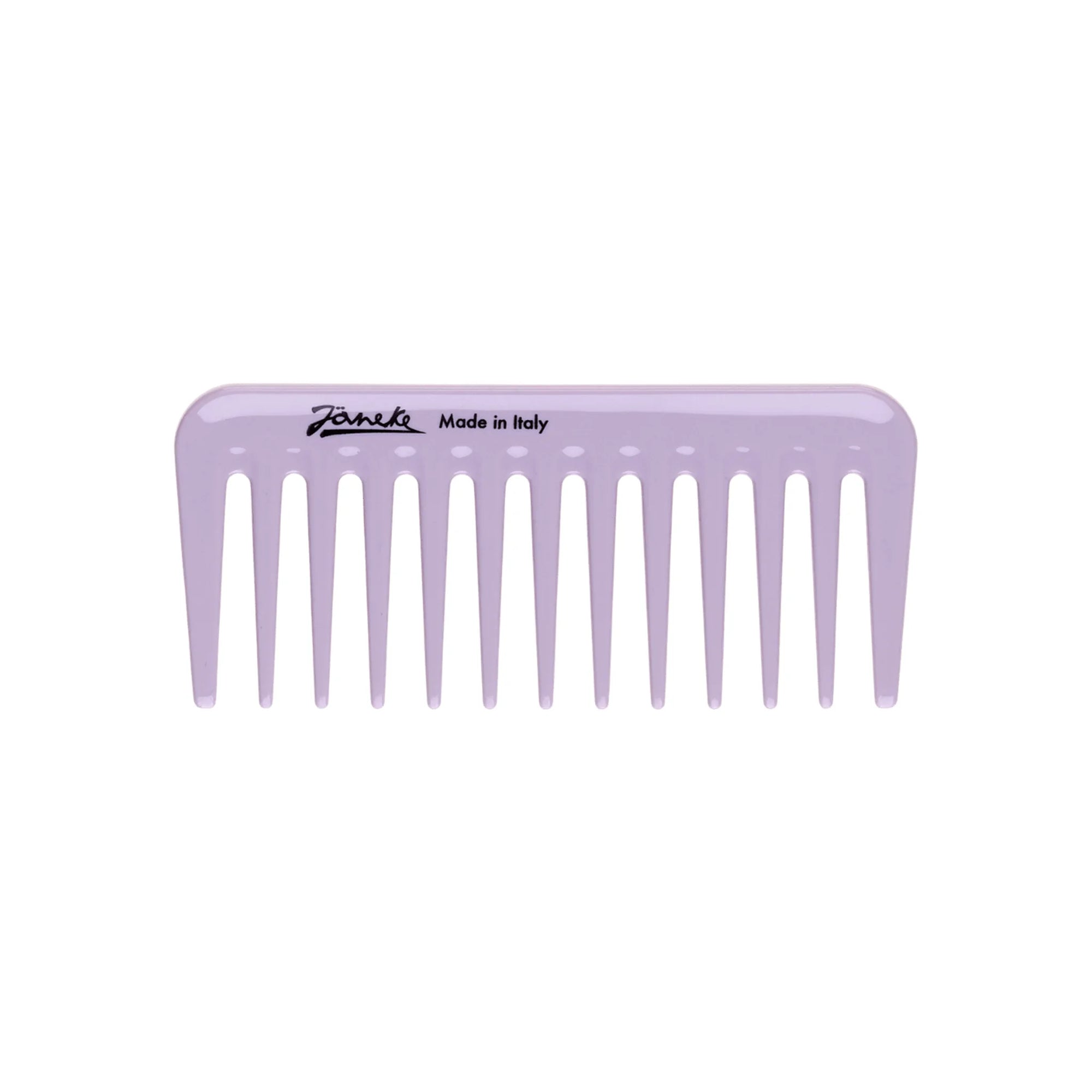 Janeke Mini Supercomb Lilac, dual-spacing styling comb in Cyprus at WOOP