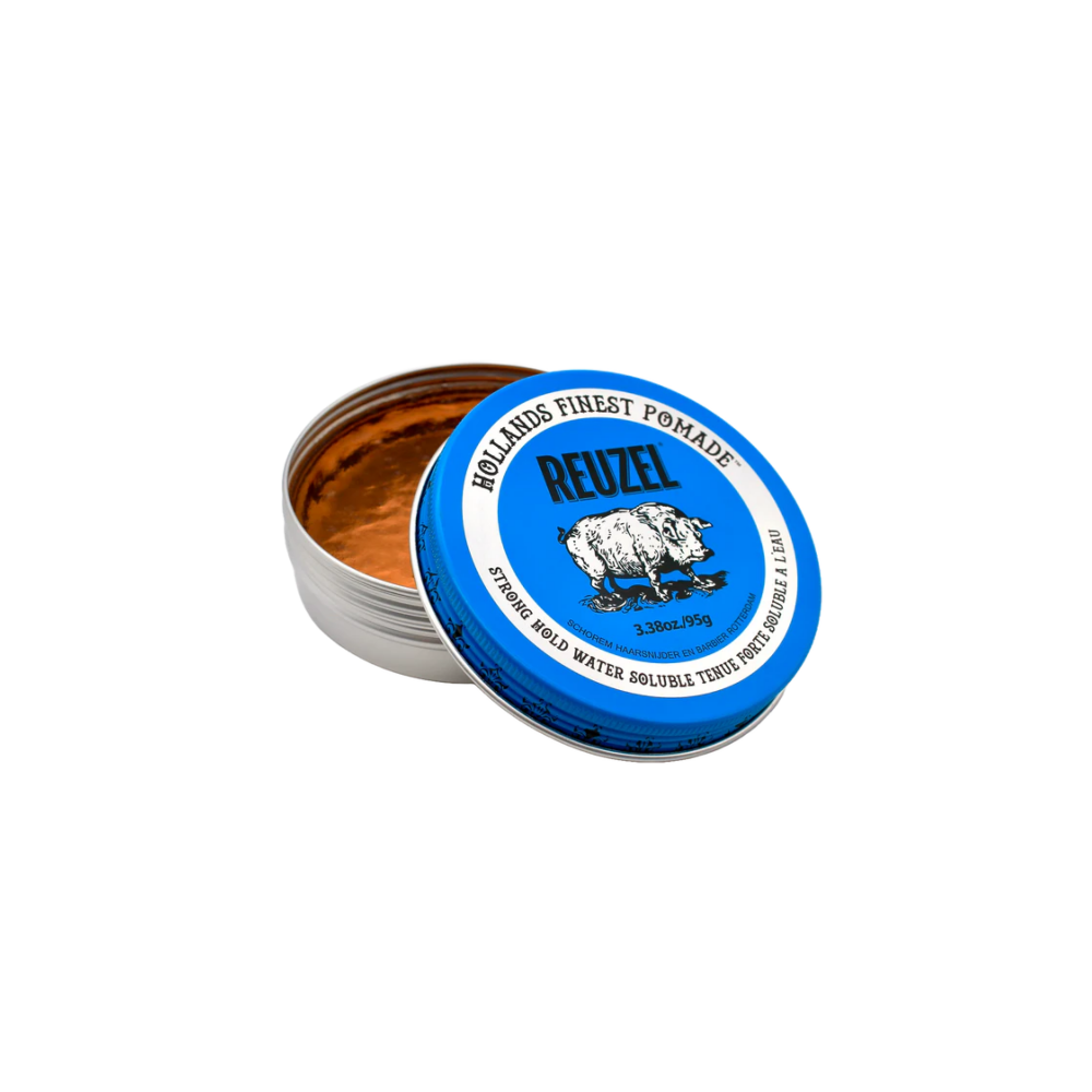 REUZEL | BLUE STRONG HOLD WATER SOLUBLE POMADE - 95g 95g - WOOP 