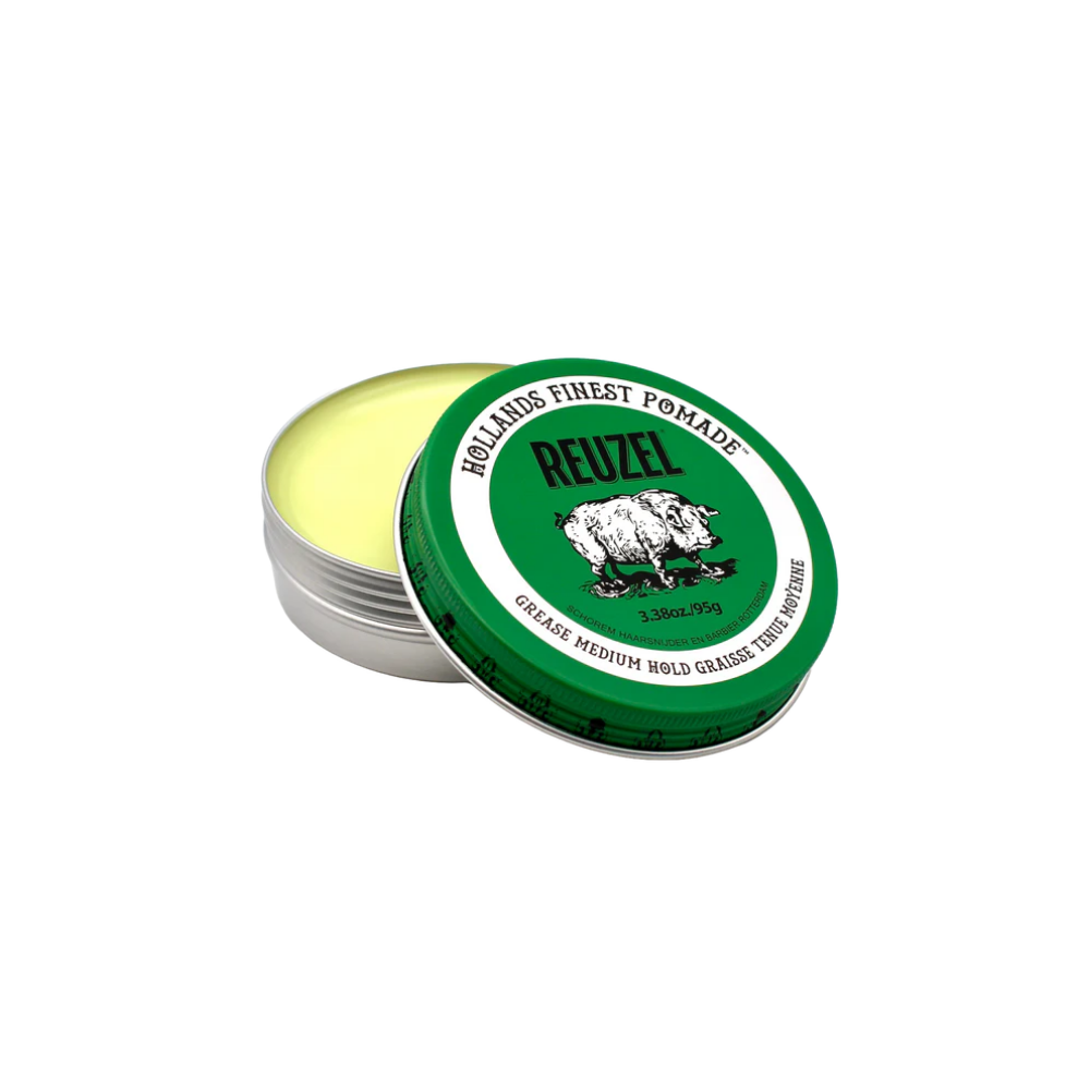 REUZEL | GREEN GREASE MEDIUM HOLD POMADE - 95g 95g - WOOP 