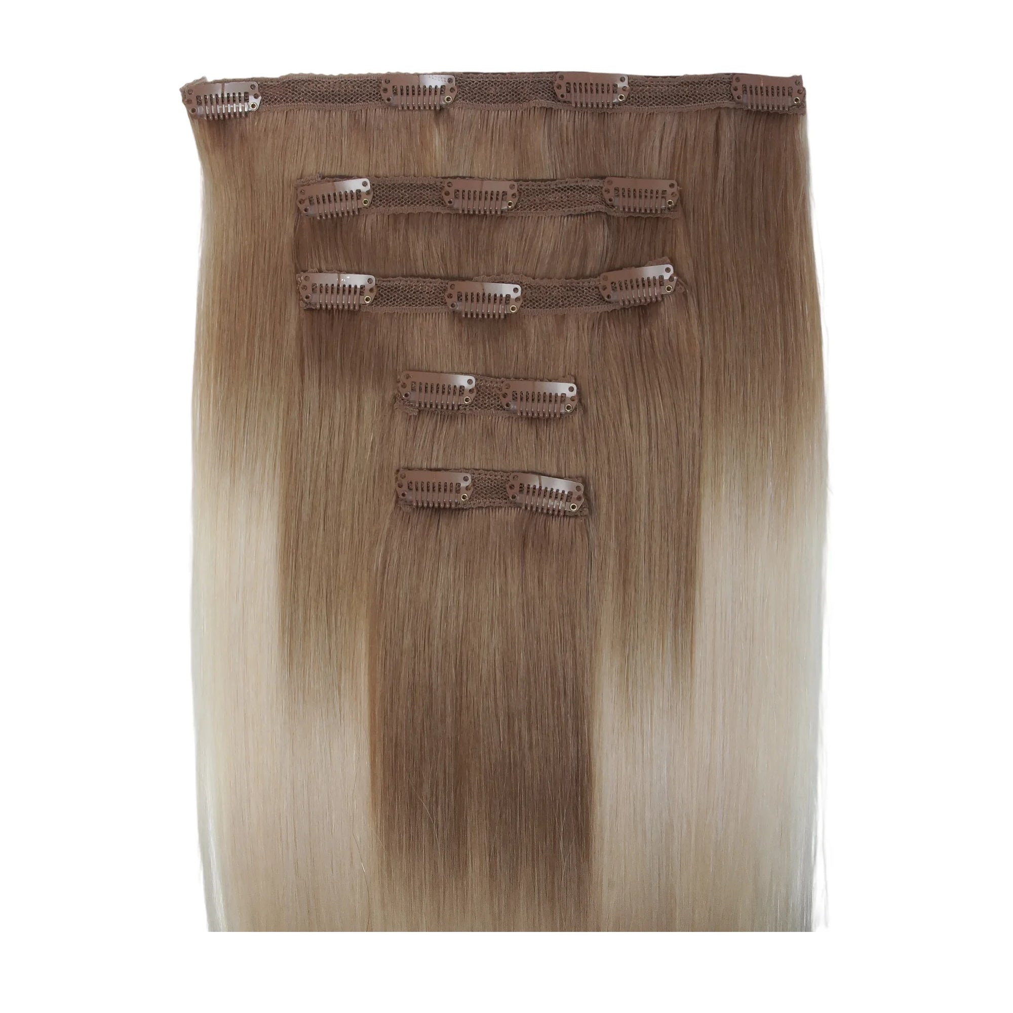 ENVY Clip-In Extension California, 5-piece premium remy human hair set for instant length in Cyprus at WOOP