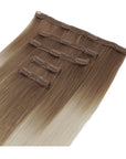ENVY Clip-In Extension California, side view showing clip placement and hair length