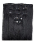 ENVY Clip-In Extension Dark Night, 5-piece premium remy human hair set for instant length in Cyprus at WOOP