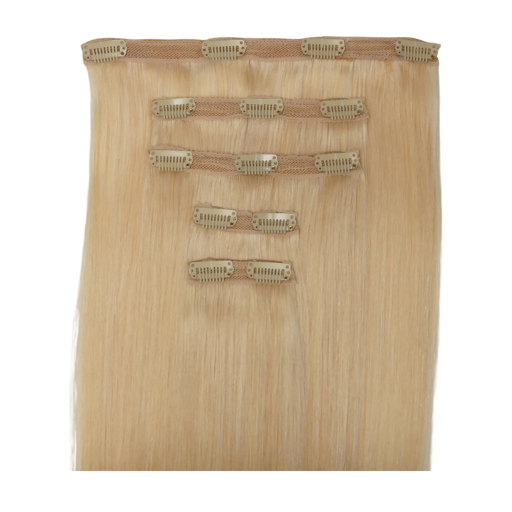 ENVY Clip-In Extension Golden Sand, 5-piece premium remy human hair set for instant length in Cyprus at WOOP