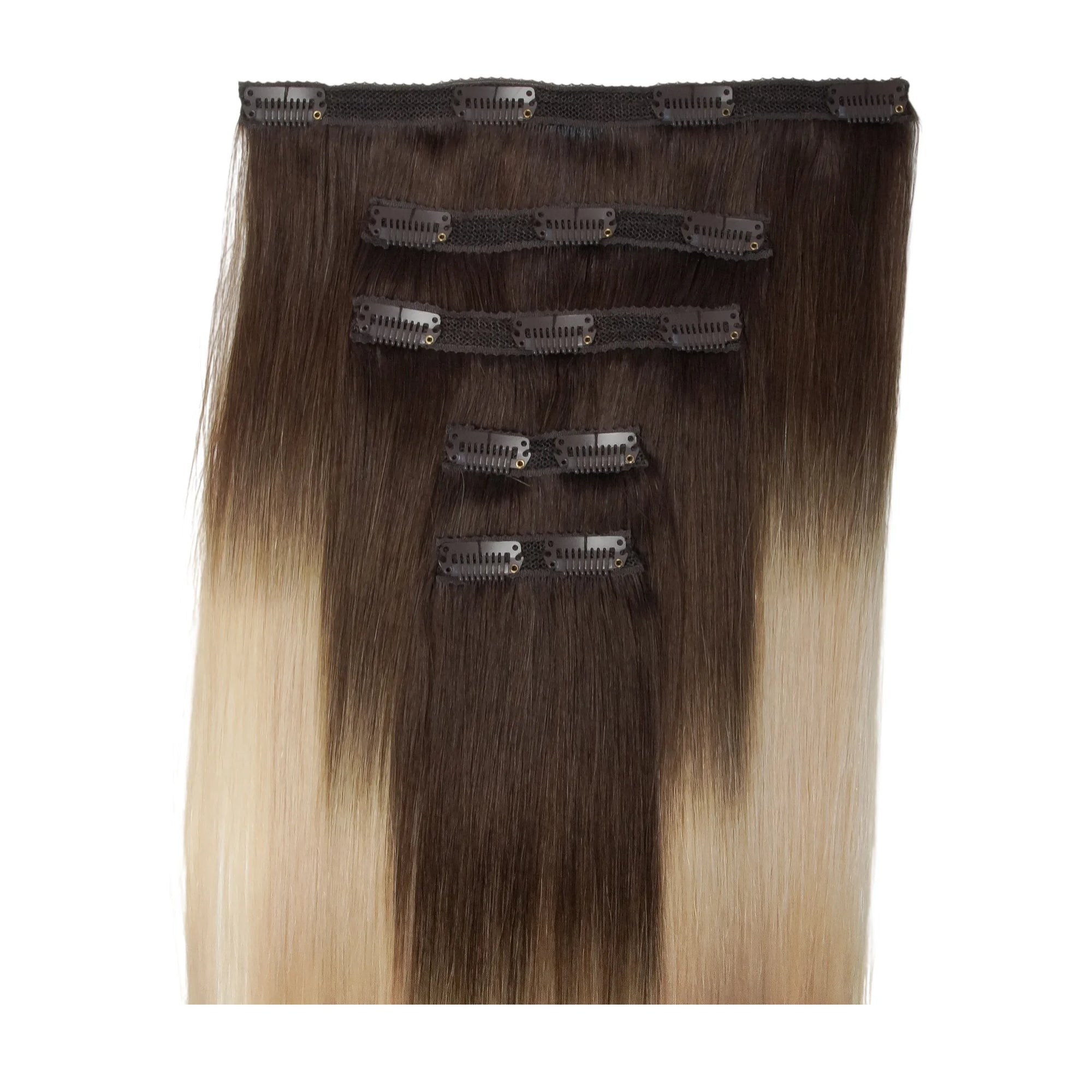 ENVY Clip-In Extension Sunflower, 5-piece premium remy human hair set for instant length in Cyprus at WOOP