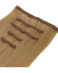 ENVY Clip-In Extension Wheat, side view showing clip placement and hair length