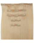 ENVY Clip-In Extension White Gold, 5-piece premium remy human hair set for instant length in Cyprus at WOOP