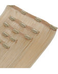 ENVY Clip-In Extension White Gold, side view showing clip placement and hair length