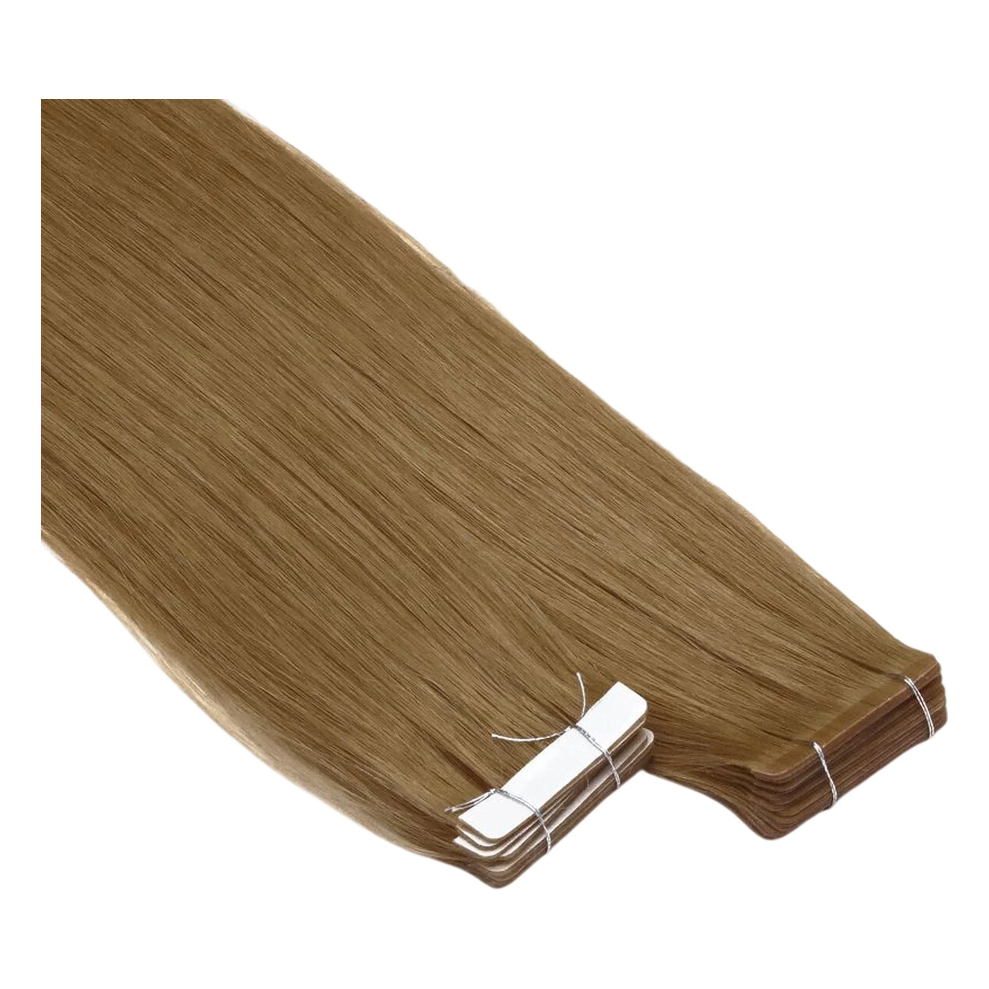 ENVY Ultra Thin Tape Extension Canella, alternate angle showing tape attachment and hair flow