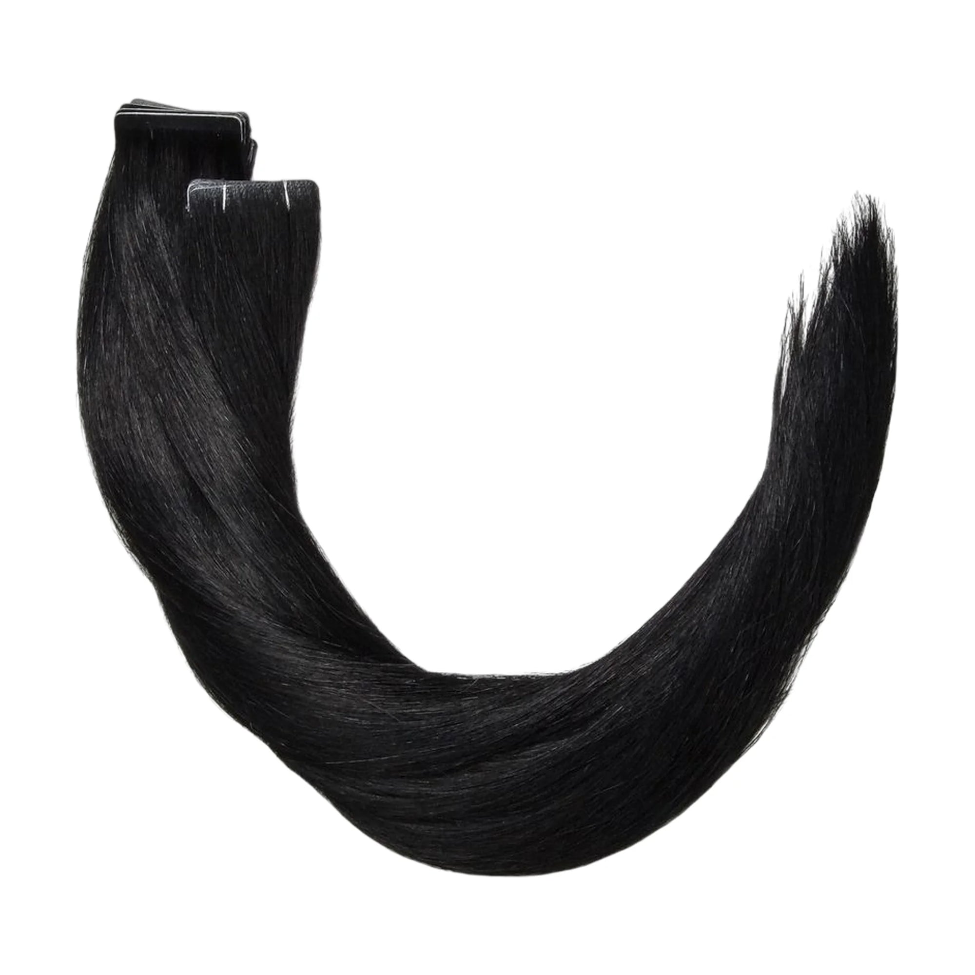 ENVY Ultra Thin Tape Extension Jet Black, premium remy human hair extension for length and density in Cyprus at WOOP
