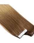 ENVY Ultra Thin Tape Extension Sahara, alternate angle showing tape attachment and hair flow
