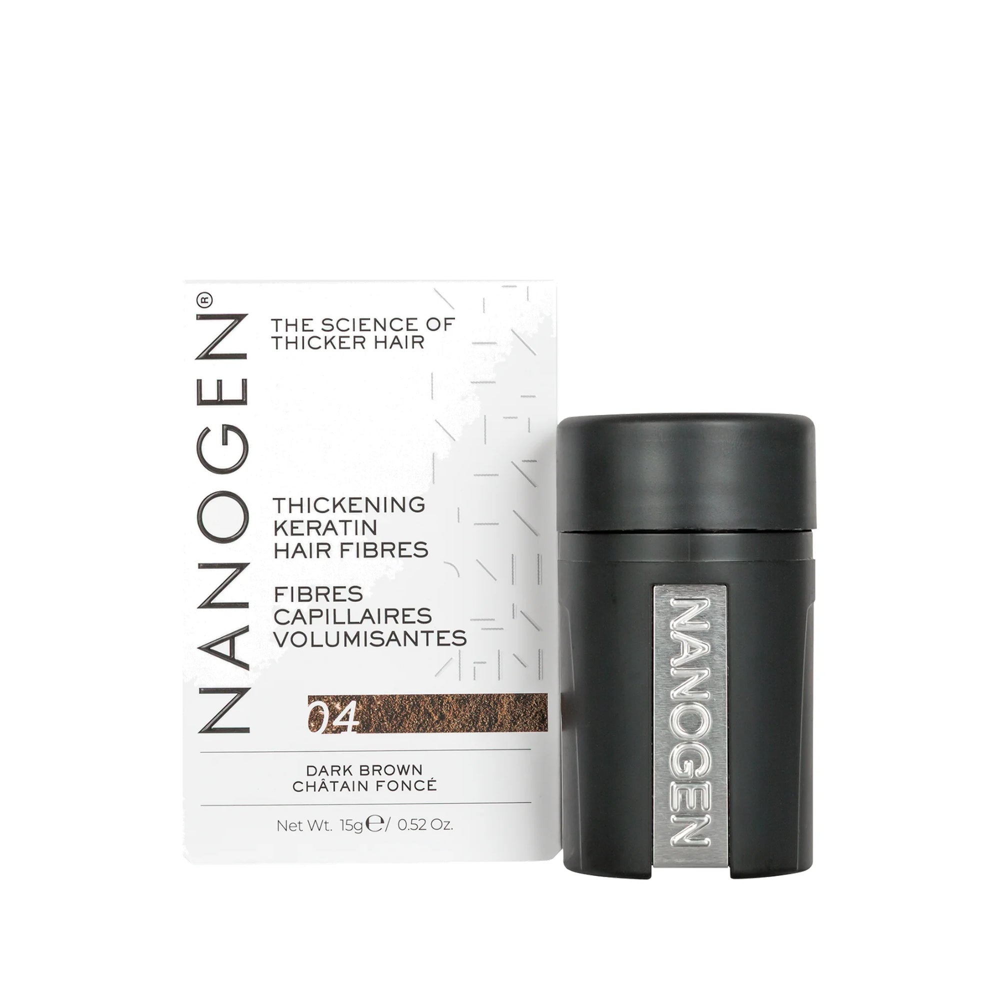 Nanogen Thickening Keratin Hair Fibres Dark Brown 15g, instant hair thickening fibres in Cyprus at WOOP